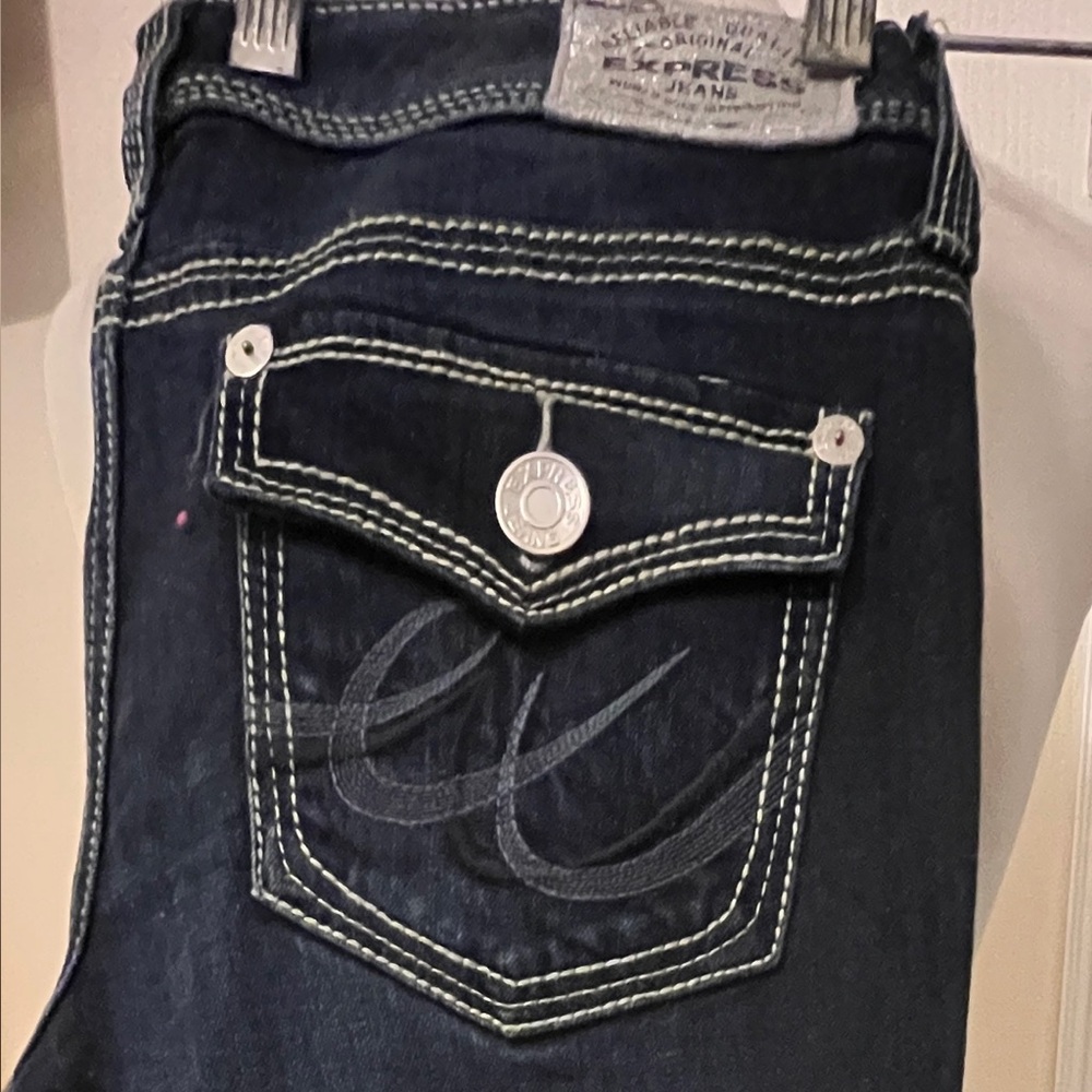 Express Dark Blue Boot Cut Jeans